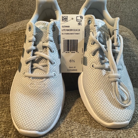 Adidas Lite Racer CLN 2.0 Women’s Light Blue Sneakers Size 6.5 - Picture 3 of 8